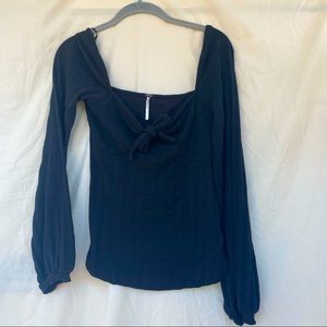 Free People long sleeved black shirt